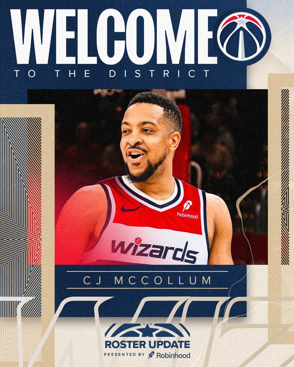 Bienvenido a D.C. <a href="/CJMcCollum/">CJ McCollum</a> 🤝