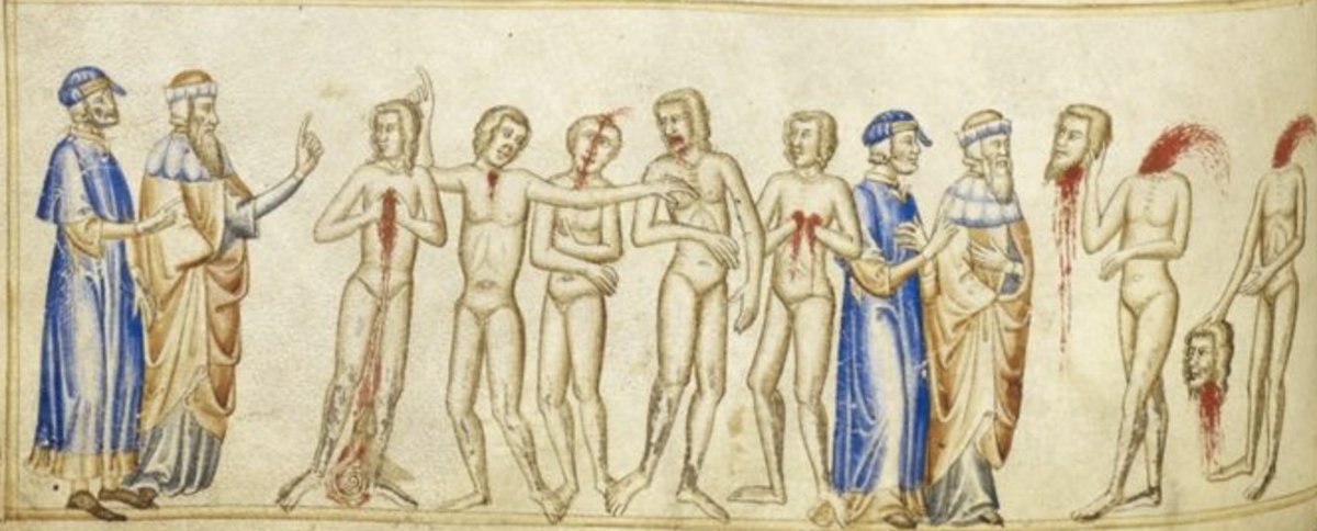 Sowers of discord 

Canto 28 of the Inferno, Italy, S. (Naples), c. 1370, BL Add MS 19587, f. 47v