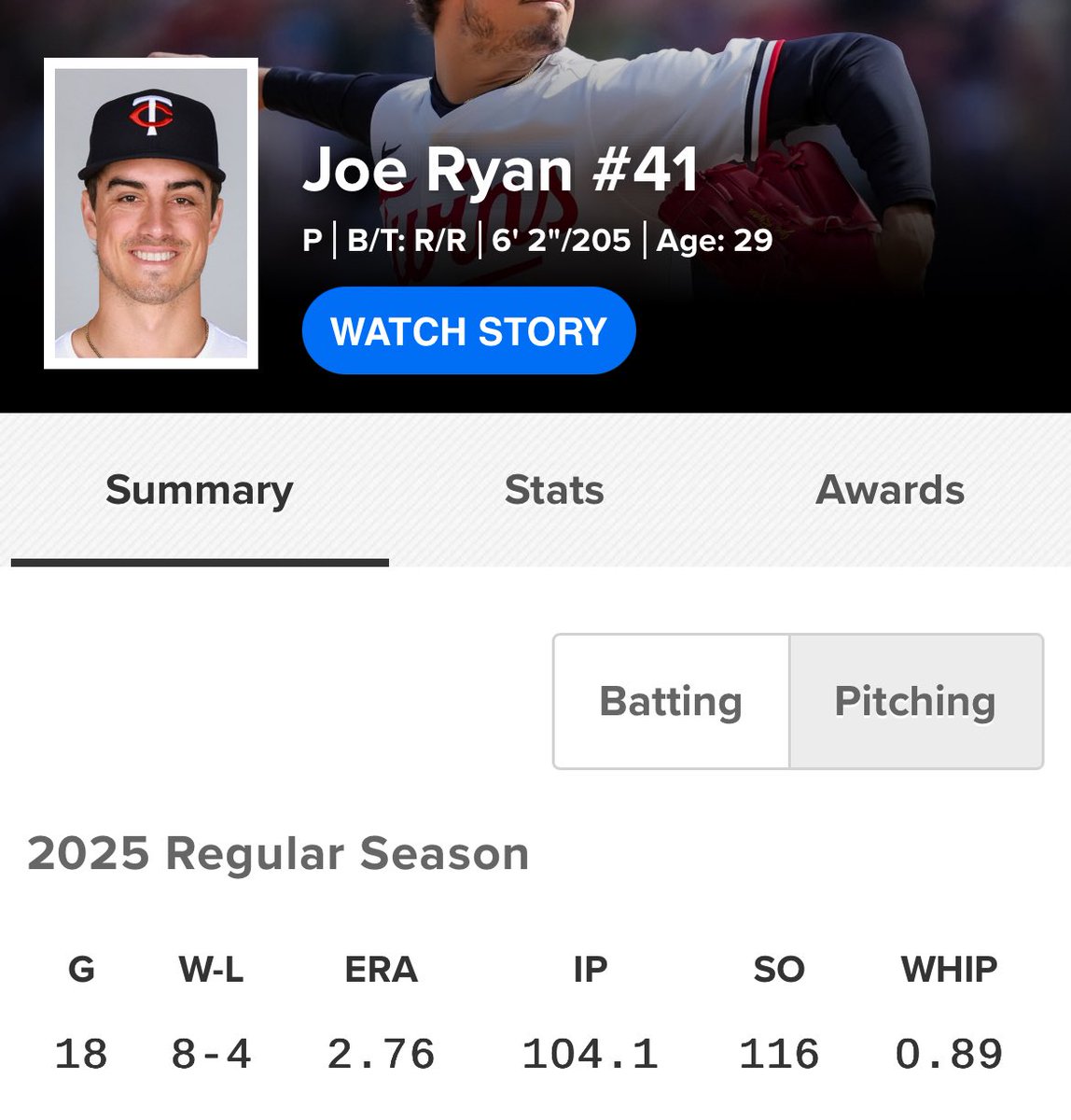 “joe ryan isn’t an ace” alright man