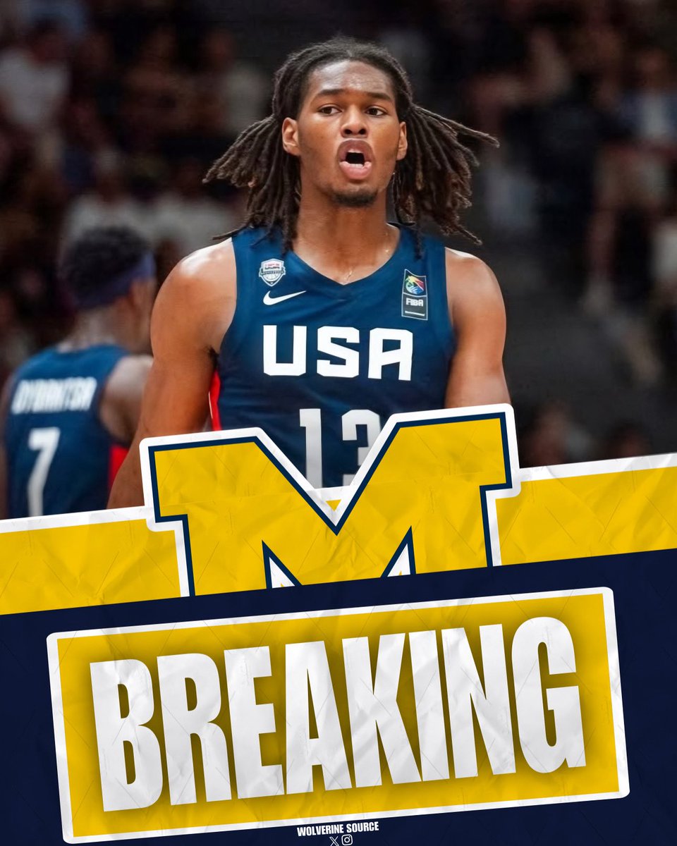 WolverineSource's tweet image. BREAKING: With Team USAs win over Team Germany in the FIBA U19 Basketball World Cup.

Morez Johnson Jr and the rest of Team USA are Gold Medalists.

Congratulations, @morezjohnsonJr 〽️

#TeamUSA #GoBlue