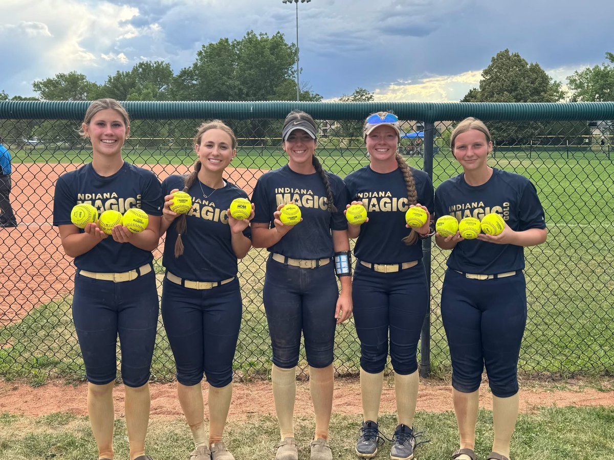 Indiana Magic Gold 27/28 - Zachary (@imgzachary09) on Twitter photo Our softball squad brought the fireworks this week in Colorado! It was home run frenzy! WAY TO GO LADIES!!!
Ella Zache - 3 HR <a href="/EllaZache/">Ella Zache</a>
Tess Bradford - 2 HR <a href="/Tess_Bradford27/">Tess Bradford</a>
Easton Masten - 1 HR <a href="/EastonMasten/">Easton Masten</a>
Addy Smith - 2 HR <a href="/AddieSmith2027/">Addie Smith</a>
Emma Pratt - 3 HR <a href="/Emma_Pratt06/">Emma Pratt</a> Our softball squad brought the fireworks this week in Colorado! It was home run frenzy! WAY TO GO LADIES!!!
Ella Zache - 3 HR <a href="/EllaZache/">Ella Zache</a>
Tess Bradford - 2 HR <a href="/Tess_Bradford27/">Tess Bradford</a>
Easton Masten - 1 HR <a href="/EastonMasten/">Easton Masten</a>
Addy Smith - 2 HR <a href="/AddieSmith2027/">Addie Smith</a>
Emma Pratt - 3 HR <a href="/Emma_Pratt06/">Emma Pratt</a>