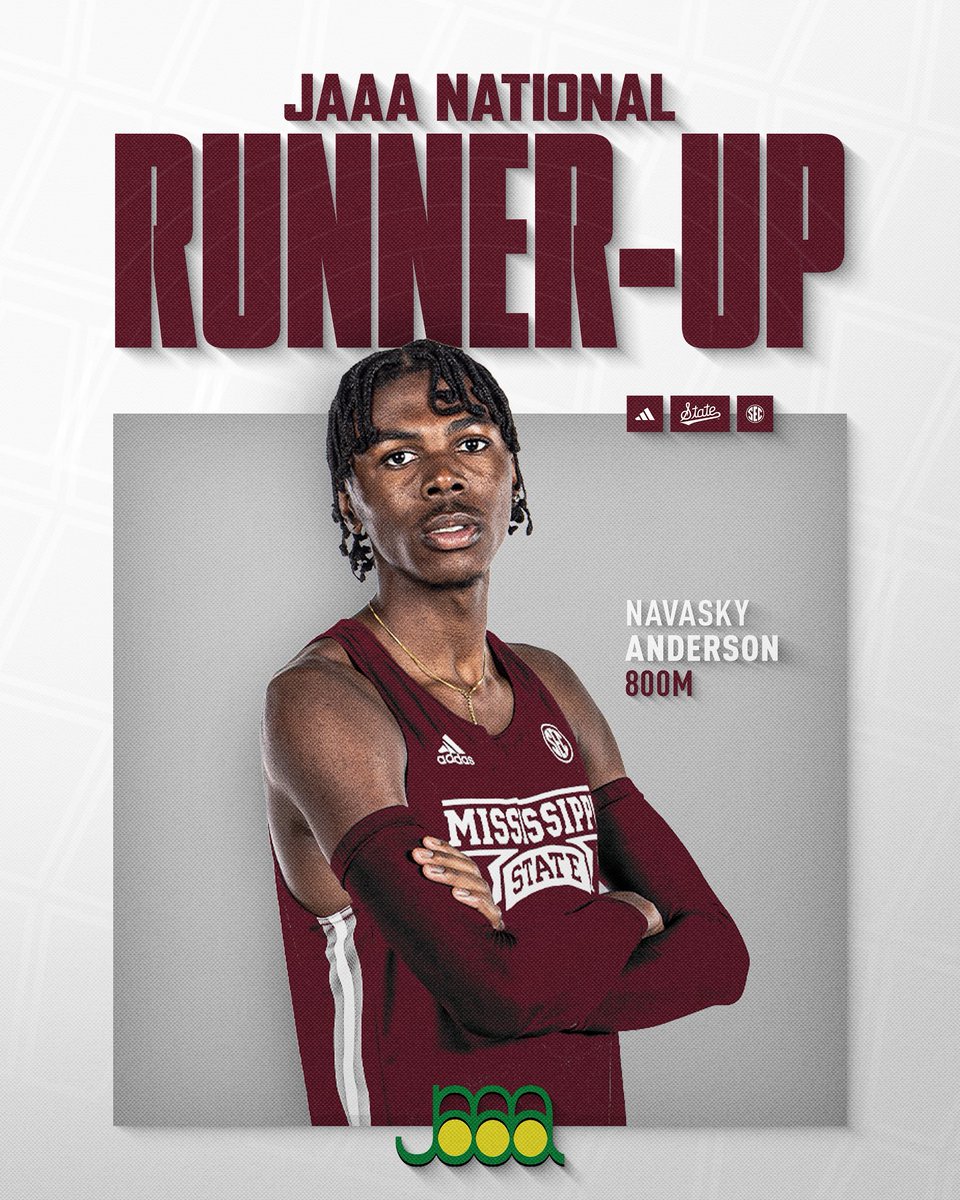 HailStateTF's tweet image. Congratulations to Navasky Anderson on his runner-up finish in the 800m at the JAAA Senior Championships‼️
#HailState🐶
