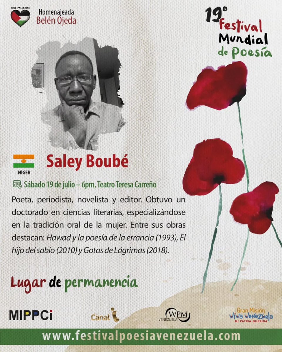 .🎶 La poesía es música del alma. Ven a sentirla en vivo en el Festival Mundial de Poesía.

#FestivalDePoesia 
#ONCALaVozDeEcos