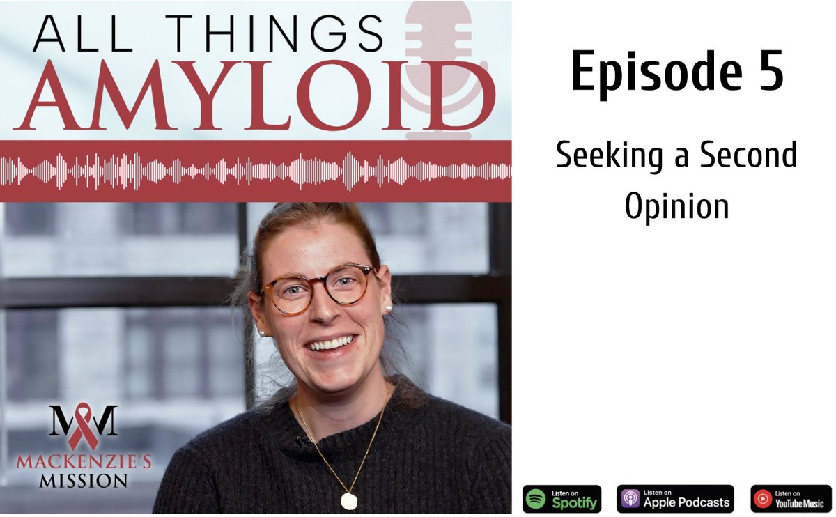 ICYMI - Podcast -- Seeking a Second Opinion
youtube.com/watch?v=FLR7Tu…
The disease journey for all patients is punctuated with important points along the way - such as diagnosis and treatment. Amyloidosis, being a complex and not-well known disease, makes the journey all the more