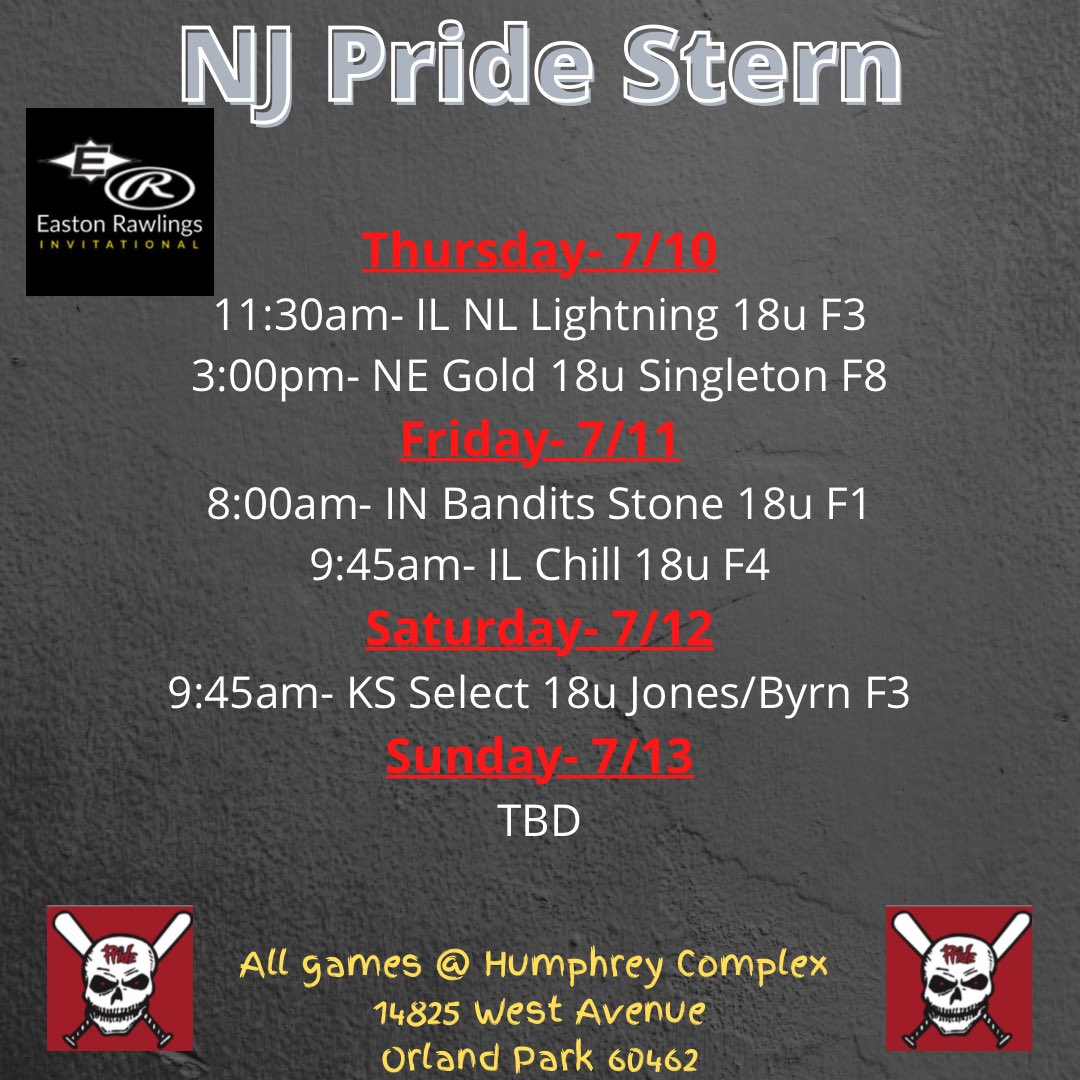 AvaKelshaw_2027's tweet photo. My team had the best week in Colorado going 17-1 against great competition and getting third place out of 80 teams in the 18u @BoulderIDT Thank you to all the coaches that came to watch!
Here’s my schedule for this week in Chicago!!🔥🔥👀👀 @NJPrideGold @AshleyDeYoung16 @Diamond_Elite8 @ERIStourney @SoftballDown @fastpitchwatch @ALLNJSoftball @CoastRecruits @LineDsoftball @los_stuff @SunilSportsNews @DfwSho @tagupSoftball @PrepSoftball @TopPreps @SBRRetweets