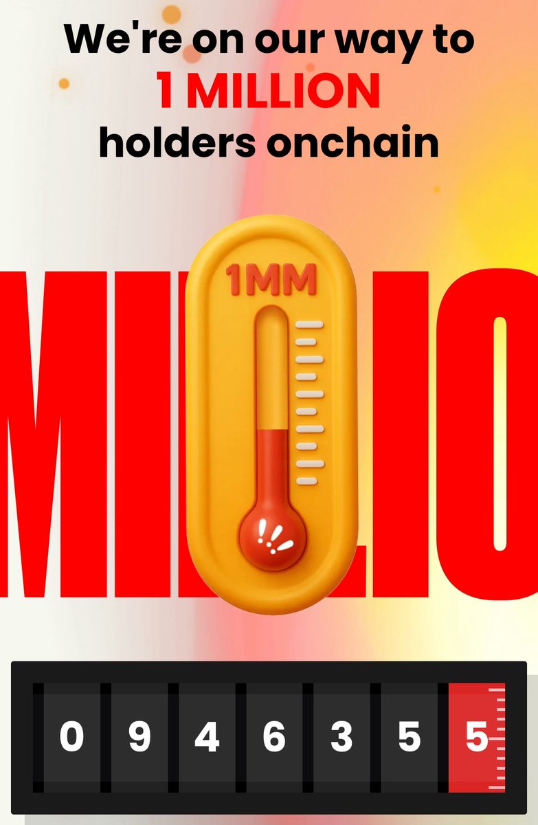 Friendly reminder that The Dog will be burning 1,000,000,000,000 (that’s trillion, with a T) $BONK when it reaches 1 million onchain holders❗️❗️❗️

The Dog thinks we’ll get there very soon👀