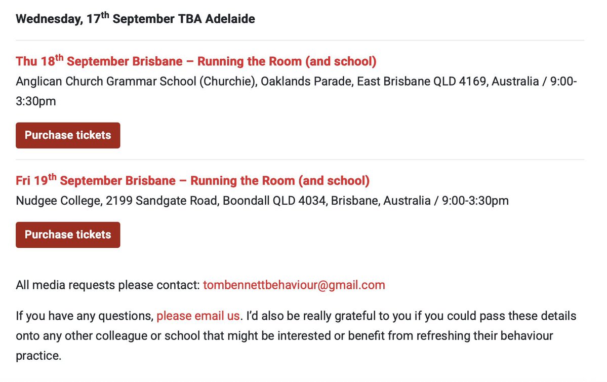 tombennett71's tweet image. Delighted to announce new TRAINING DATES in Australia and NEW ZEALAND, Sept 2025. Due to demand last time, I'll be back in Brisbane, Adelaide, Auckland, Christchurch, Hamilton and Wellington. Link in next post. Hope to see you there; please share.