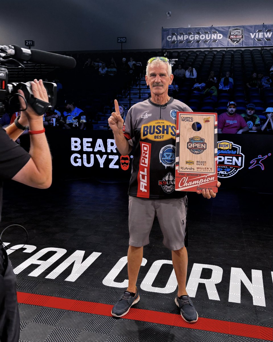 iplaycornhole's tweet image. Steve Schroeder, ACL Pro Senior Singles champion! 🏆