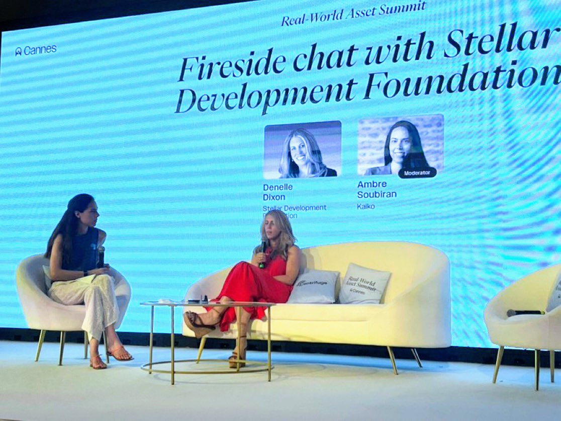 Ambre Soubiran (@ambresoub) on Twitter photo Lady week at the @RWASummit, I had a great conversation with <a href="/DenelleDixon/">Denelle Dixon</a>— we discussed tokenization, stable assets, and how TradFi is trusting <a href="/StellarOrg/">Stellar</a> to bring real-world assets onchain. Thanks to <a href="/centrifuge/">Centrifuge</a> and <a href="/SPGlobal/">S&P Global</a> teams for inviting me!
<a href="/Paxos/">Paxos</a> <a href="/OndoFinance/">Ondo Finance</a> Lady week at the @RWASummit, I had a great conversation with <a href="/DenelleDixon/">Denelle Dixon</a>— we discussed tokenization, stable assets, and how TradFi is trusting <a href="/StellarOrg/">Stellar</a> to bring real-world assets onchain. Thanks to <a href="/centrifuge/">Centrifuge</a> and <a href="/SPGlobal/">S&P Global</a> teams for inviting me!
<a href="/Paxos/">Paxos</a> <a href="/OndoFinance/">Ondo Finance</a>