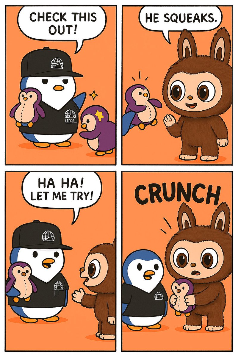 He squeeks nope crunch 
Did I brake him?