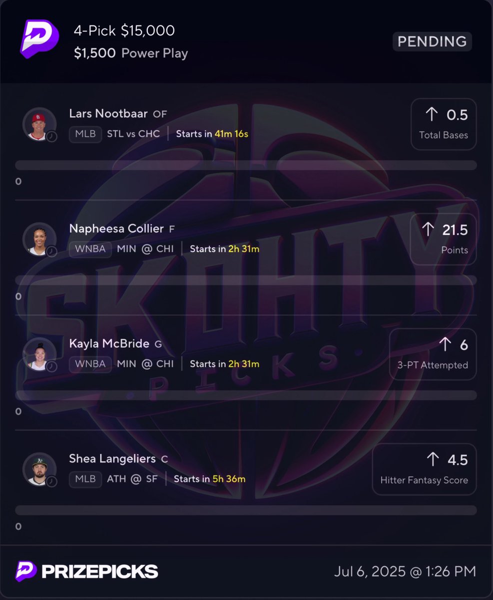 Skohty Picks (@skohtydfs) on Twitter photo ππππ¦π¦ππ‘π π± ππ’πππ’πͺππ₯π¦ who like this tweet β€οΈβπ₯
πͺπ΅π²π» this $15K MLBβΎοΈ/WNBA π MEGA NUKEβ’οΈ Cashes
JOIN MY VIP BELOW TO GET PICKS LIKE THESE ππππ’π₯π ππ¨π π£π¦β€΅οΈπ°
50% OFF VIP ACCESS π₯βοΈ
(dubclub.win/r/p/pri-zvhxf/β¦)
#PrizePicks #GamblingX #MLB #WNBA ππππ¦π¦ππ‘π π± ππ’πππ’πͺππ₯π¦ who like this tweet β€οΈβπ₯
πͺπ΅π²π» this $15K MLBβΎοΈ/WNBA π MEGA NUKEβ’οΈ Cashes
JOIN MY VIP BELOW TO GET PICKS LIKE THESE ππππ’π₯π ππ¨π π£π¦β€΅οΈπ°
50% OFF VIP ACCESS π₯βοΈ
(dubclub.win/r/p/pri-zvhxf/β¦)
#PrizePicks #GamblingX #MLB #WNBA