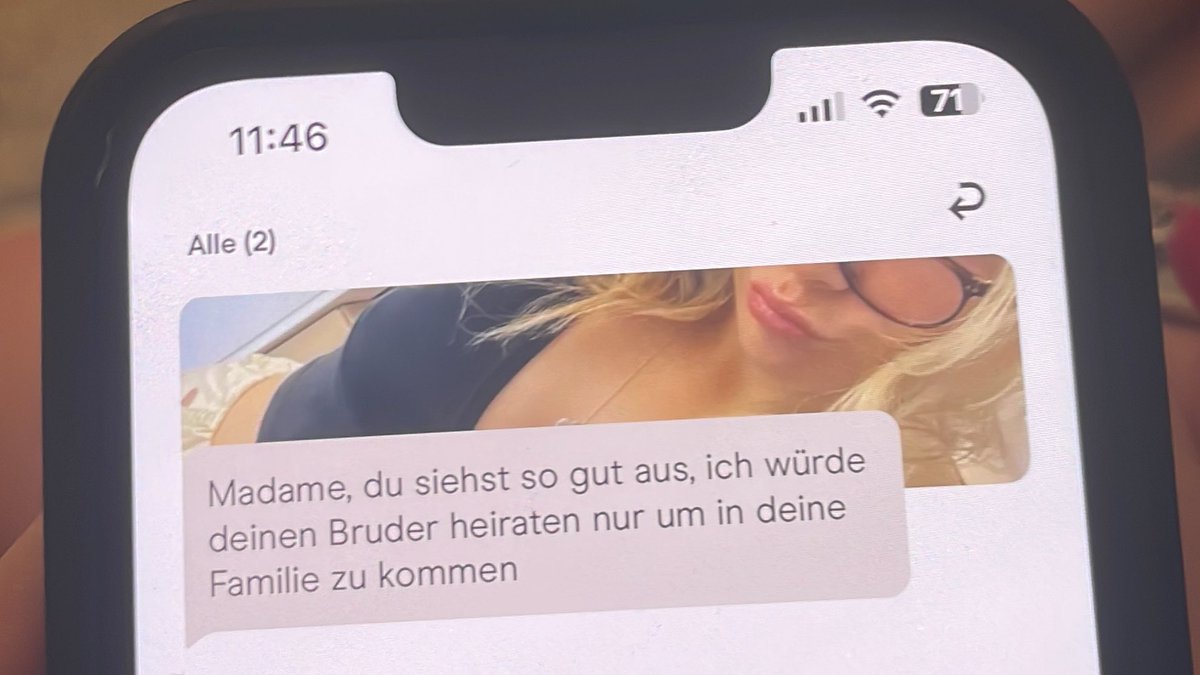 Das hat jemand meiner Schwester geschrieben und ich glaube ich bin jetzt verheiratet!?!