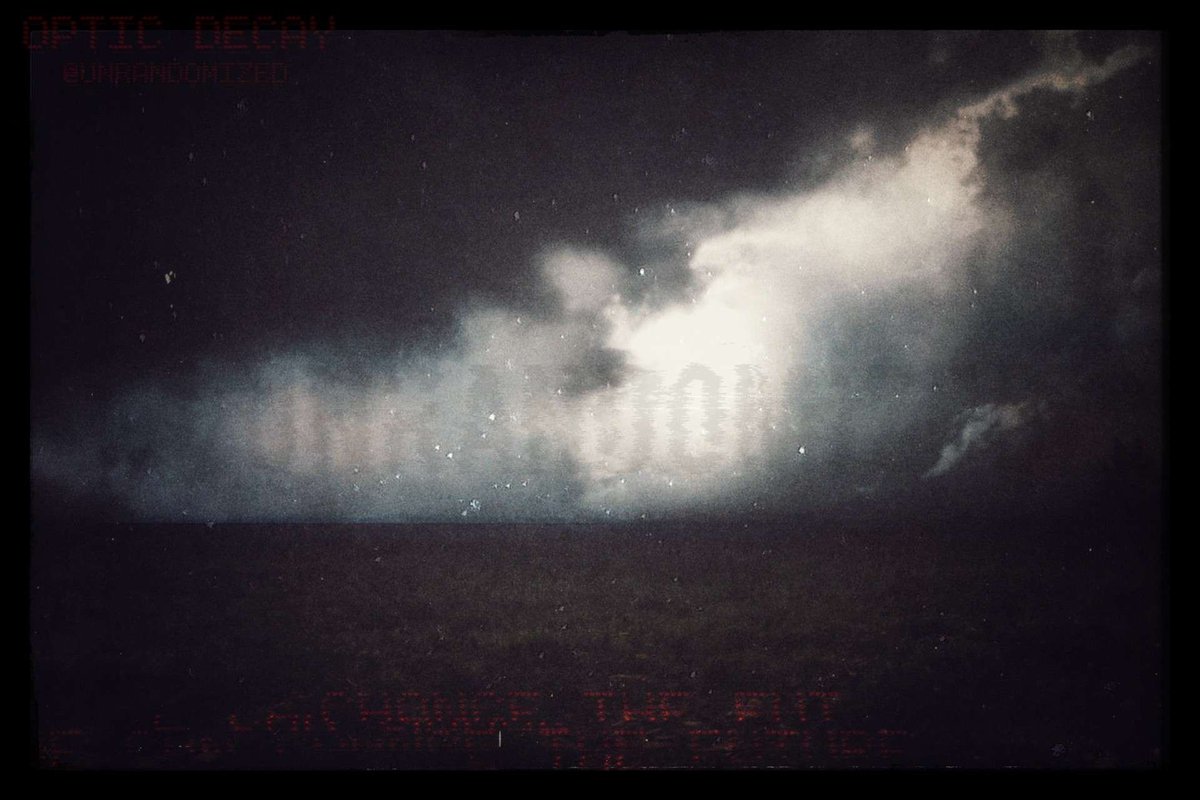 UnRandomized's tweet image. Change the Future.
Optic Decay. A #art project primarily involving #photography with photos modified using #photoshop / #photoediting software to tell a story.