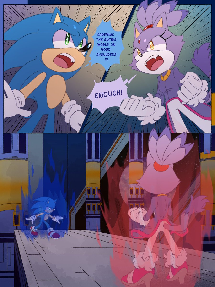 finn_ette's tweet image. Comic Commission for @BDG77two ! Thank you sm! #sonaze #SONIC #BlazeTheCat