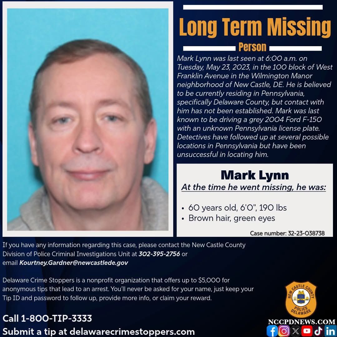 LONG-TERM MISSING PERSON – COLD CASE REVIEW: MARK LYNN (2023)

nccpdnews.com/2025/07/06/lon…

#nccpd #nccde #netde #missingperson
