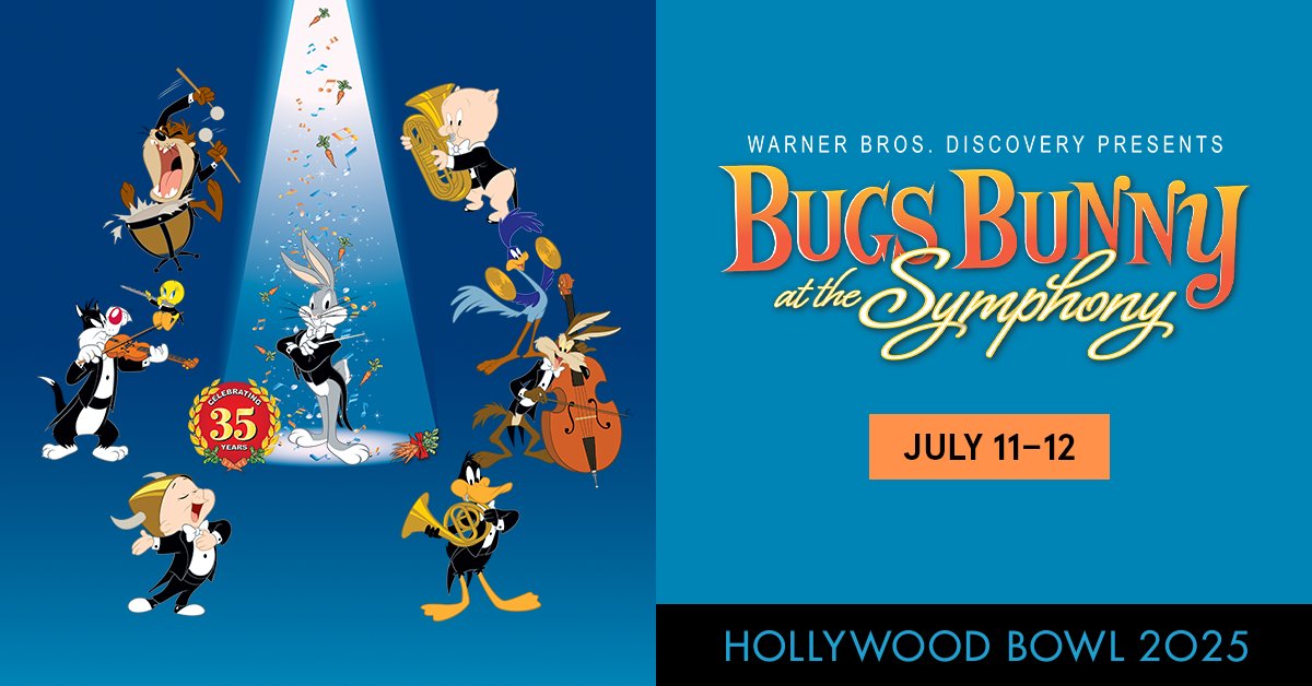HollywoodBowl's tweet image. A lot has changed since the last time Bugs Bunny and friends took over the Hollywood Bowl, but one thing hasn’t: “This is why we live in Los Angeles.” Reminisce about the 2013 “Bugs Bunny at the Symphony” concert at the Bowl, then grab tickets to this season’s return on July 11…