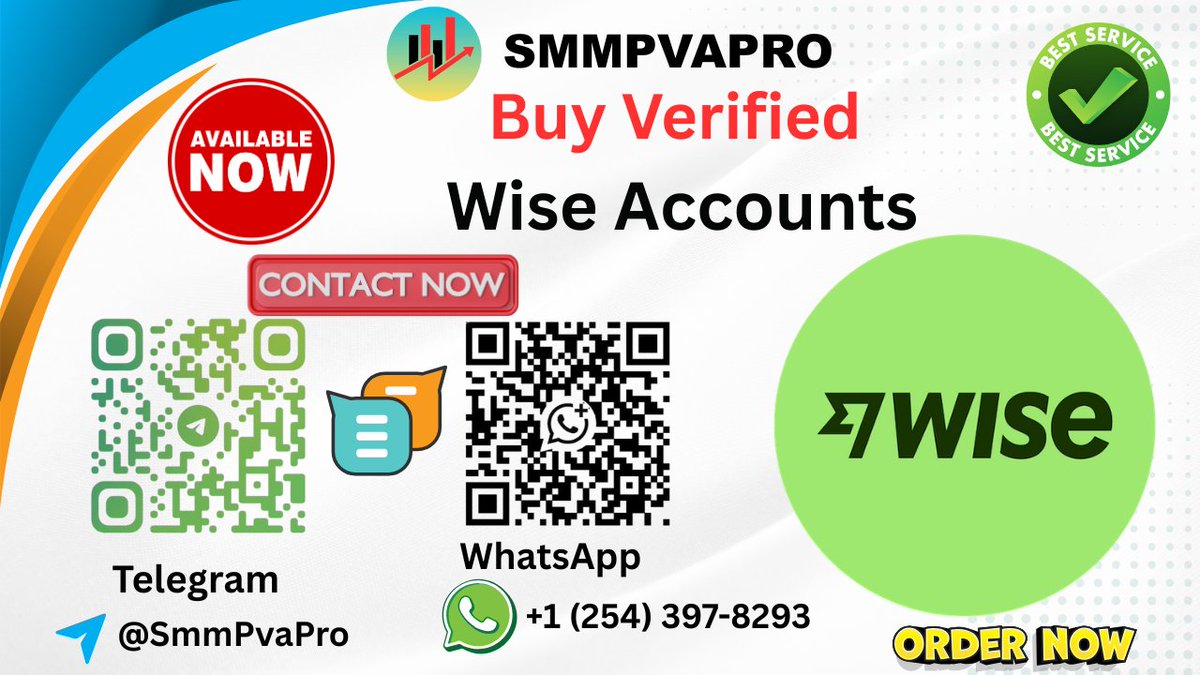 Kevin Wilson (@smmpvapro6) on Twitter photo Buy Verified Wise Accounts Instantly (100% Approved)
24 Hours Reply/Contact
➤Email: smmpvapro@gmail.com
➤Telegram: @SmmPvaPro
➤WhatsApp: +1 (254) 397-8293
Visit now: smmpvapro.com/product/buy-ve… Buy Verified Wise Accounts Instantly (100% Approved)
24 Hours Reply/Contact
➤Email: smmpvapro@gmail.com
➤Telegram: @SmmPvaPro
➤WhatsApp: +1 (254) 397-8293
Visit now: smmpvapro.com/product/buy-ve…