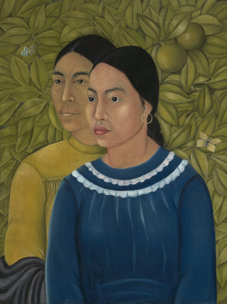 #BornOnThisDay in 1907, #FridaKahlo is one of the 20th century's most compelling artists and storytellers, known worldwide for her paintings that celebrate Mexican culture and give shape to dreams and the imagination.

🖼️: "Dos mujeres (Salvadora y Herminia)" (1928)