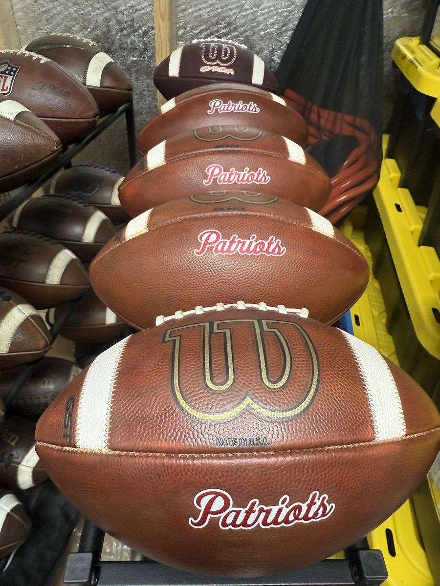 4 footballs ready for Lake Brantley Football!! <a href="/Coach_Kruz/">Garrett Kruczek</a> <a href="/JacksonStecher9/">Jackson Stecher</a>