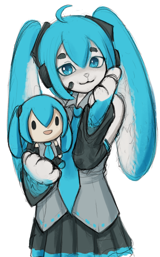 Quick <a href="/mikusagi01/">🐰</a> sketch
 Very cute💙