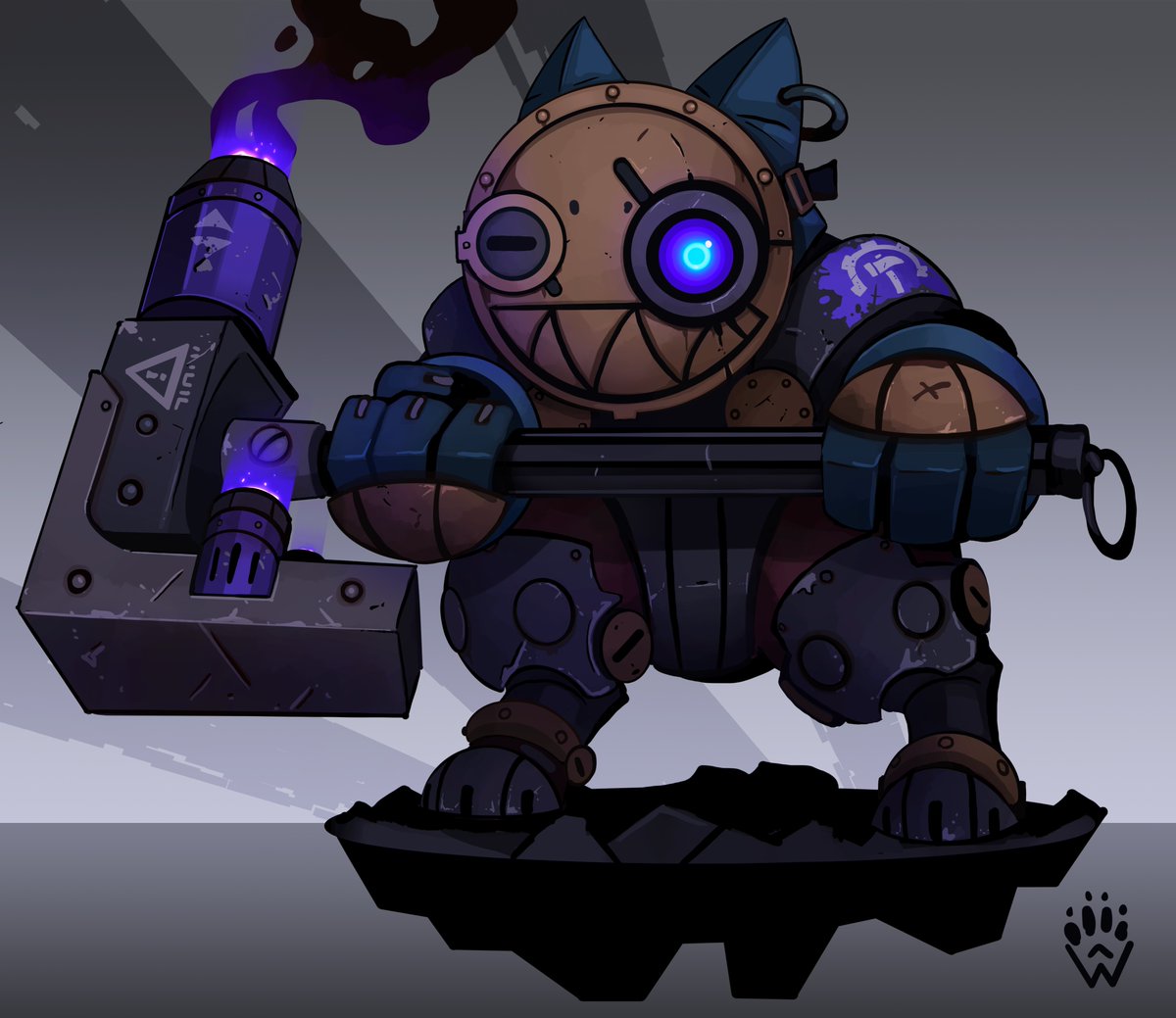 WolfdawgArt's tweet image. Rocket-hammer Gremlin - Spiral Knights
#spiralknights #conceptart #fanart