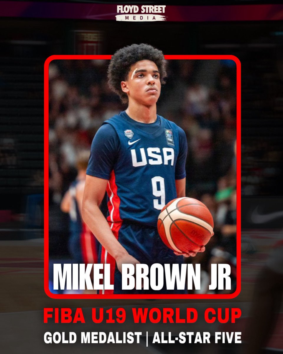 Made his country proud 🇺🇸

Mikel wins Gold and was selected to the All-Star Five at the FIBA U19 World Cup🥇🌟