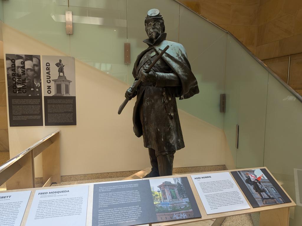 BrentHBaker's tweet image. More from History Colorado Center. Illegal city of Denver, mock up of barracks housing for Japanese during WWII, radical leftists got statue of a Union, not Confederate, soldier removed from state Capitol grounds because North just as racist as South.