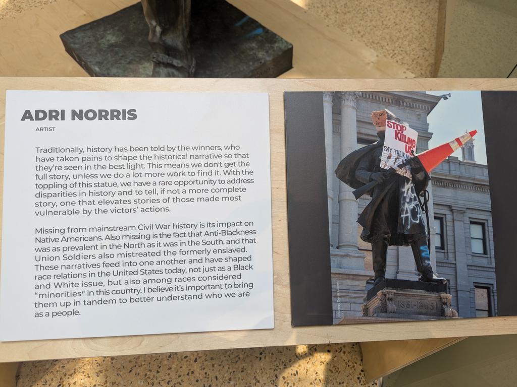 BrentHBaker's tweet image. More from History Colorado Center. Illegal city of Denver, mock up of barracks housing for Japanese during WWII, radical leftists got statue of a Union, not Confederate, soldier removed from state Capitol grounds because North just as racist as South.