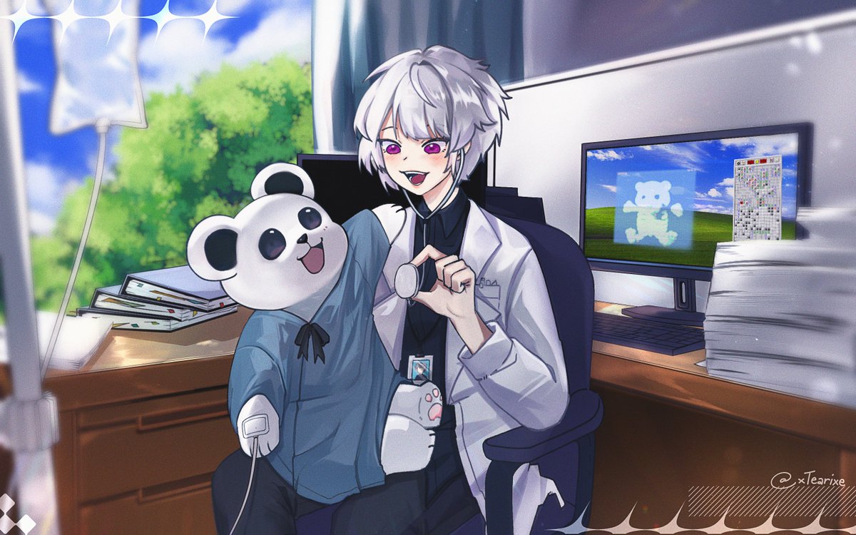xTearixe's tweet image. 🩺 Rue giving Baby Bepo a check-up! 🐼
@BepoCarrot @RueAsterid