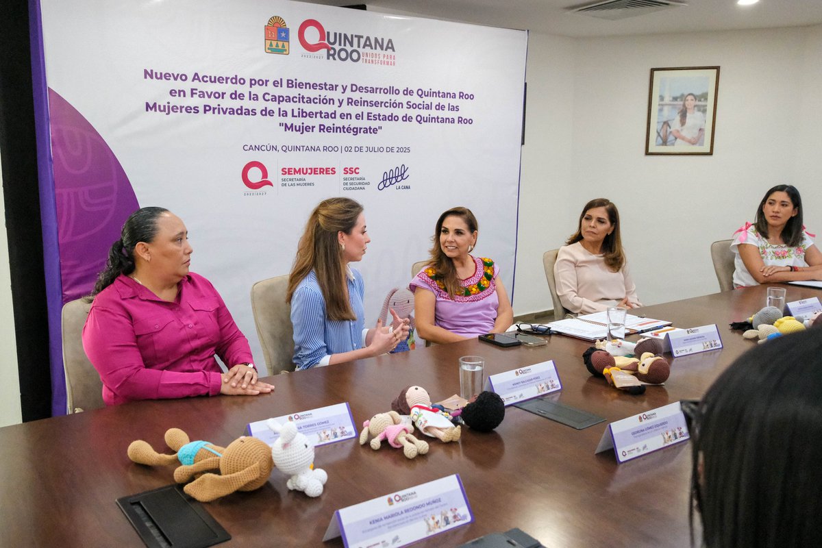 prepararse para una reinserción social con autonomía, dignidad y esperanza.

Este esfuerzo conjunto entre <a href="/semujeresqroo/">SEMUJERES</a>, <a href="/SSC_QROO/">SSC_QROO</a> y La Cana, con el respaldo del <a href="/SistemaDIFQRoo/">Sistema DIF Q. Roo</a>, demuestra que en #QuintanaRoo trabajamos por segundas oportunidades reales..