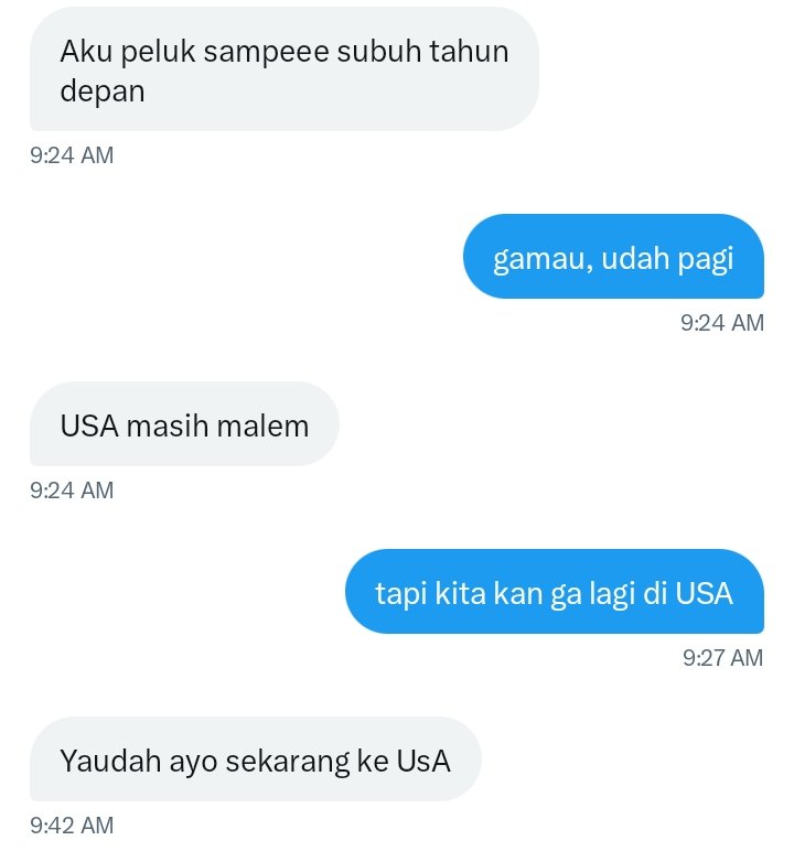 plediesbooseu's tweet photo. pacarku @hansolaria beserta bukti-buktinya
a thread
.
.
ss pertama ceritanya aku marah ga dipeluk semalem, ss kedua tiba-tiba mau jadi tkw arap https://t.co/BwJ0L11Zf3