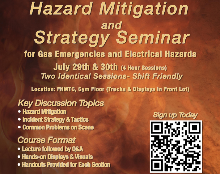 The Los Angeles City Fire Department will be hosting a Hazard Mitigation and Safety Seminar for gas emergencies and electrical hazards, July 29–30. It includes hands-on displays after lectures. 👇 Check out the QR code for more. 👇 #Firefighter #FirefighterTraining #LAFD