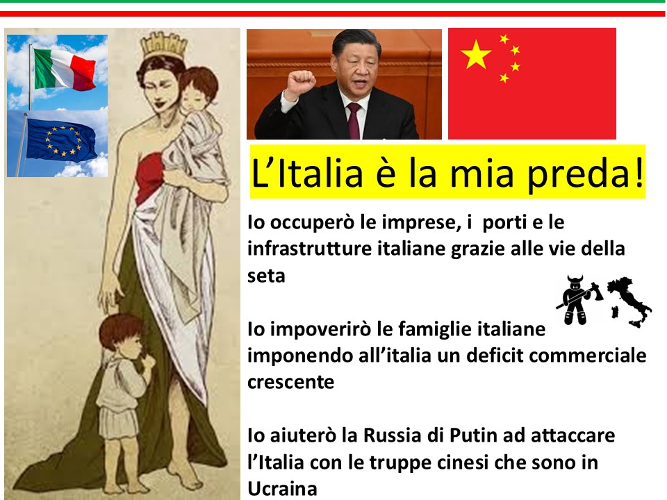 La Cina vuole depredare l'Italia.