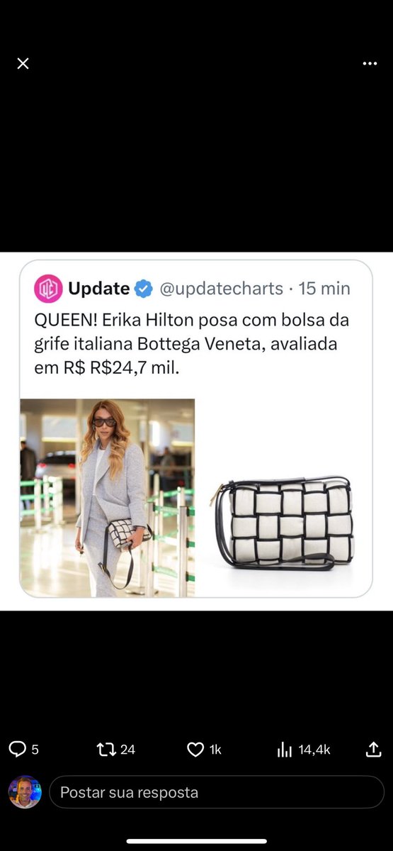 mfriasoficial's tweet photo. Lógica esquerdista:

Filha de 5 anos de Roberto Justus — um bilionário que investe e empreende desde novo — aparece com uma bolsa de R$14 mil: “Tem que matar mesmo!”

Erika Hilton, deputado pago com dinheiro público, ostenta uma bolsa de R$24 mil: “divaaaa!”

A verdade é simples: a esquerda não odeia o luxo.
Ela odeia quem conquista sem depender do Estado.