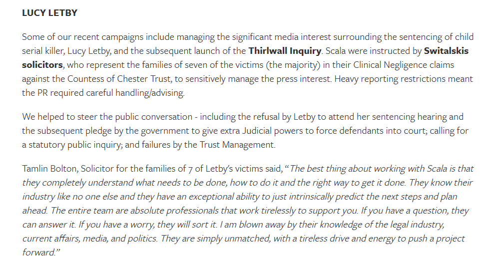 Debbie Kennett 🧬🌳 (@debbiekennett) on Twitter photo <a href="/ClarkeMicah/">Peter Hitchens</a> Scala won an award for Marketing Campaign of the Year at the Personal Injury Awards 2023 for their work helping to "steer the public conversation" in the Lucy Letby case. scala.uk.com/news-and-insig… <a href="/ClarkeMicah/">Peter Hitchens</a> Scala won an award for Marketing Campaign of the Year at the Personal Injury Awards 2023 for their work helping to "steer the public conversation" in the Lucy Letby case. scala.uk.com/news-and-insig…