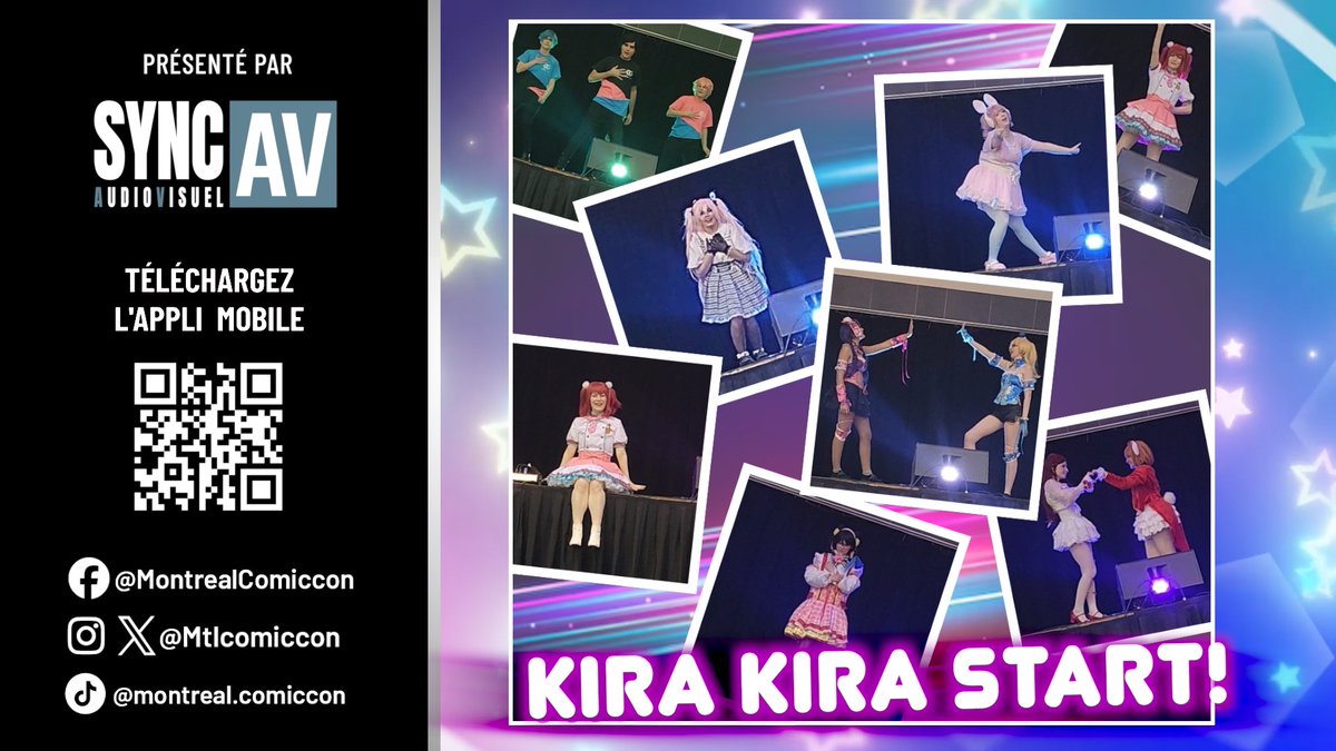 🎤Ne manquez pas Kira Kira Start! sur scène à 15 h 15 dans la salle de conférence 511, présentée par SYNC AV!
***
🎤Don’t miss Kira Kira Start! on stage at 3:15 p.m. in room 511 presented by SYNC AV!