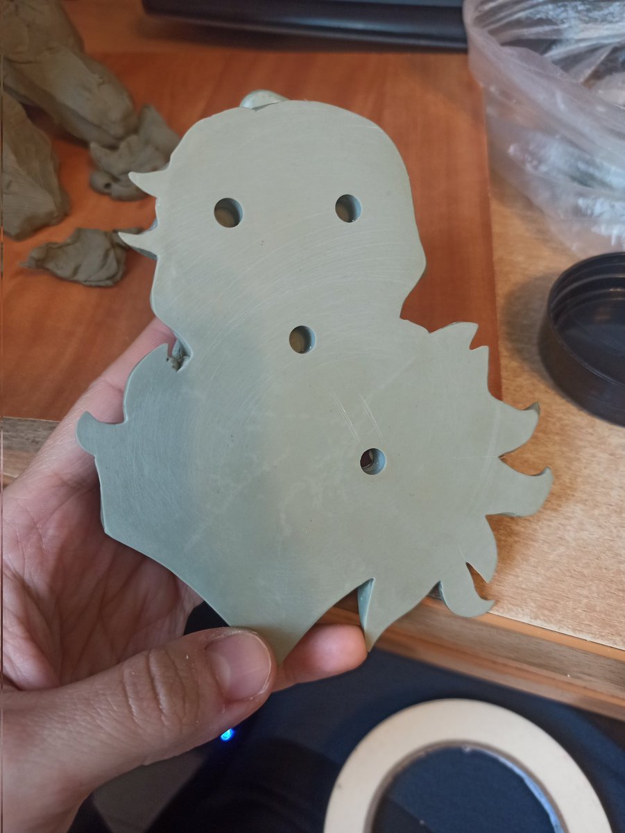 Iron_Mordis's tweet image. So sorry, my sweet boy, it was an accident...
(Making holes for magnets)