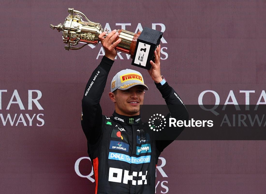 نوريس يفوز بجائزة بريطانيا الكبرى لفورمولا 1 بعد عقوبة بياستري