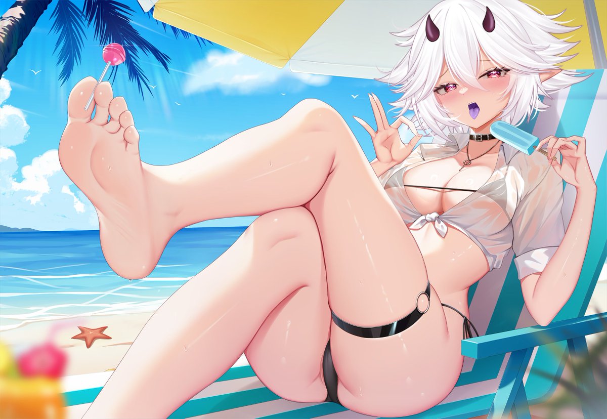 Sun is grilling me like lil sausage, air is suffocating like warm blanket - Yep! It is summer! 🌴💦

Remember to hydrate a lot, use SPF and stay safe Pinkies 🤍

 #Vtuber #ENVtuber #Flosvlust #SummerVibes