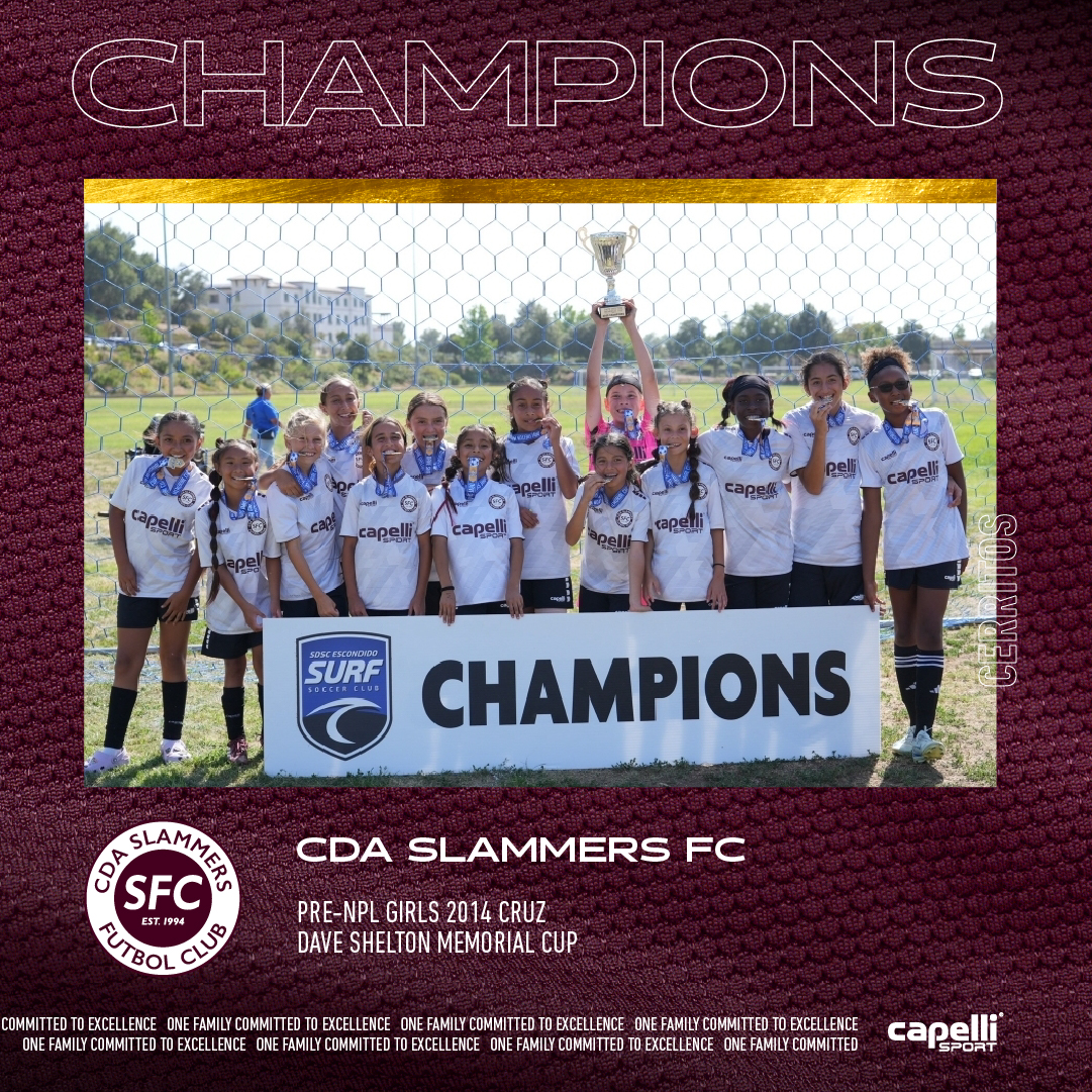 🥇 CHAMPIONS
⚽ CDA Slammers FC Cerritos Pre-NPL Girls 2014 Cruz
🏟️ Dave Shelton Memorial Cup - Playing Up
#cdaslammersfc #cdaCERRITOS