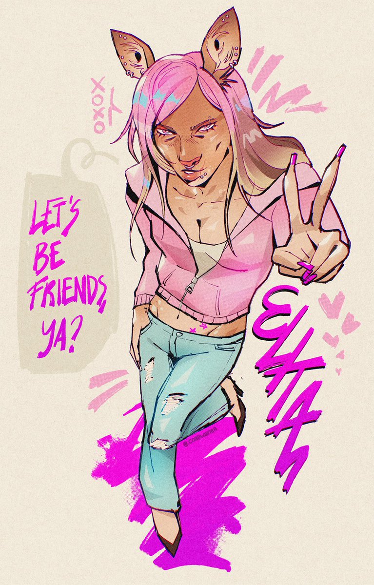 Cordwaner's tweet image. Artfight attack on @pixiinu !!! HER CHARACTERS ARE SO AWESOMEEEEE I just had to. Already had the pleasure of drawing Elita but this time around I decided to LOCK. IN.