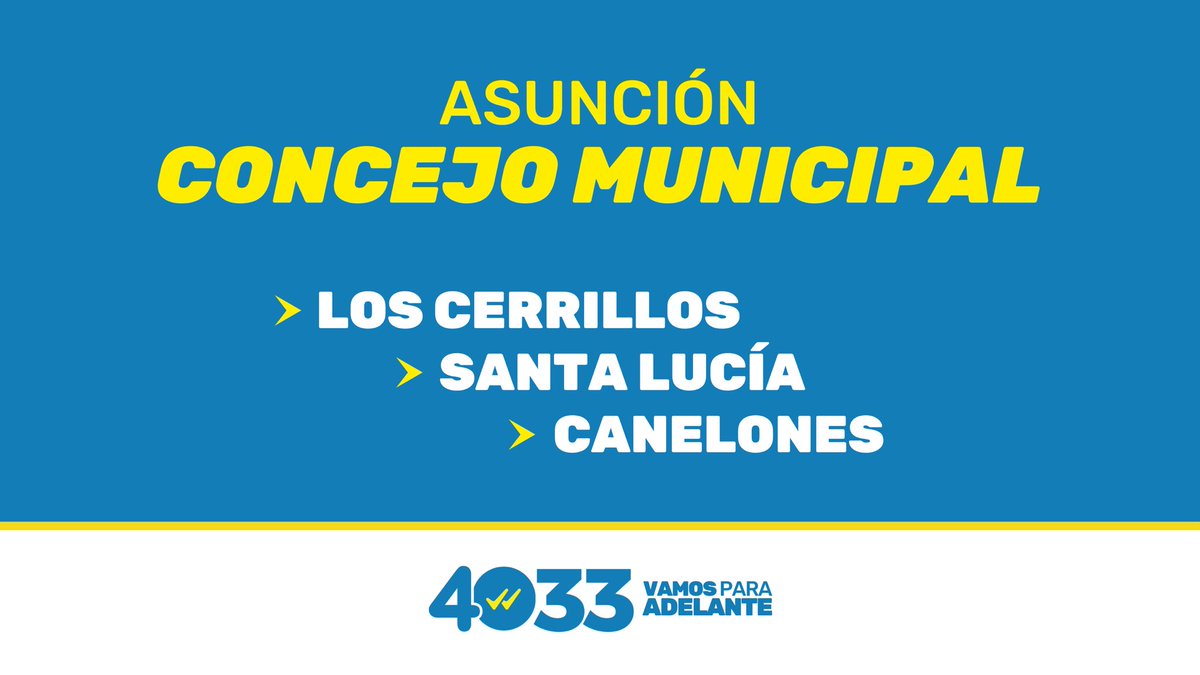 40canelones's tweet photo. ℹ️🚜 Este viernes 11 de julio estaremos acompañando a los compañeros concejales electos en los actos de instalación de sus respectivos concejos municipales.

Compartimos con ustedes horario y lugar👇🏽 https://t.co/Zq9yWclTDU