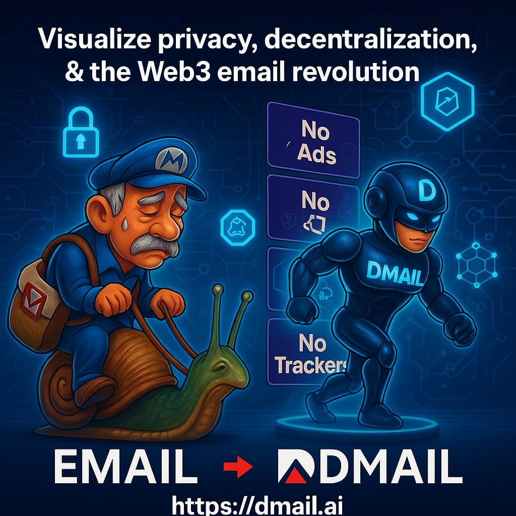 remajnr02's tweet image. No spying. No ads. No trackers.
Just pure, private speed — Dmail is email evolved🚀🛡️
Privacy hits different 👉 dmail.ai
#DMAIL #Web3Mail #Bounty #Airdrop #Design #Visuals