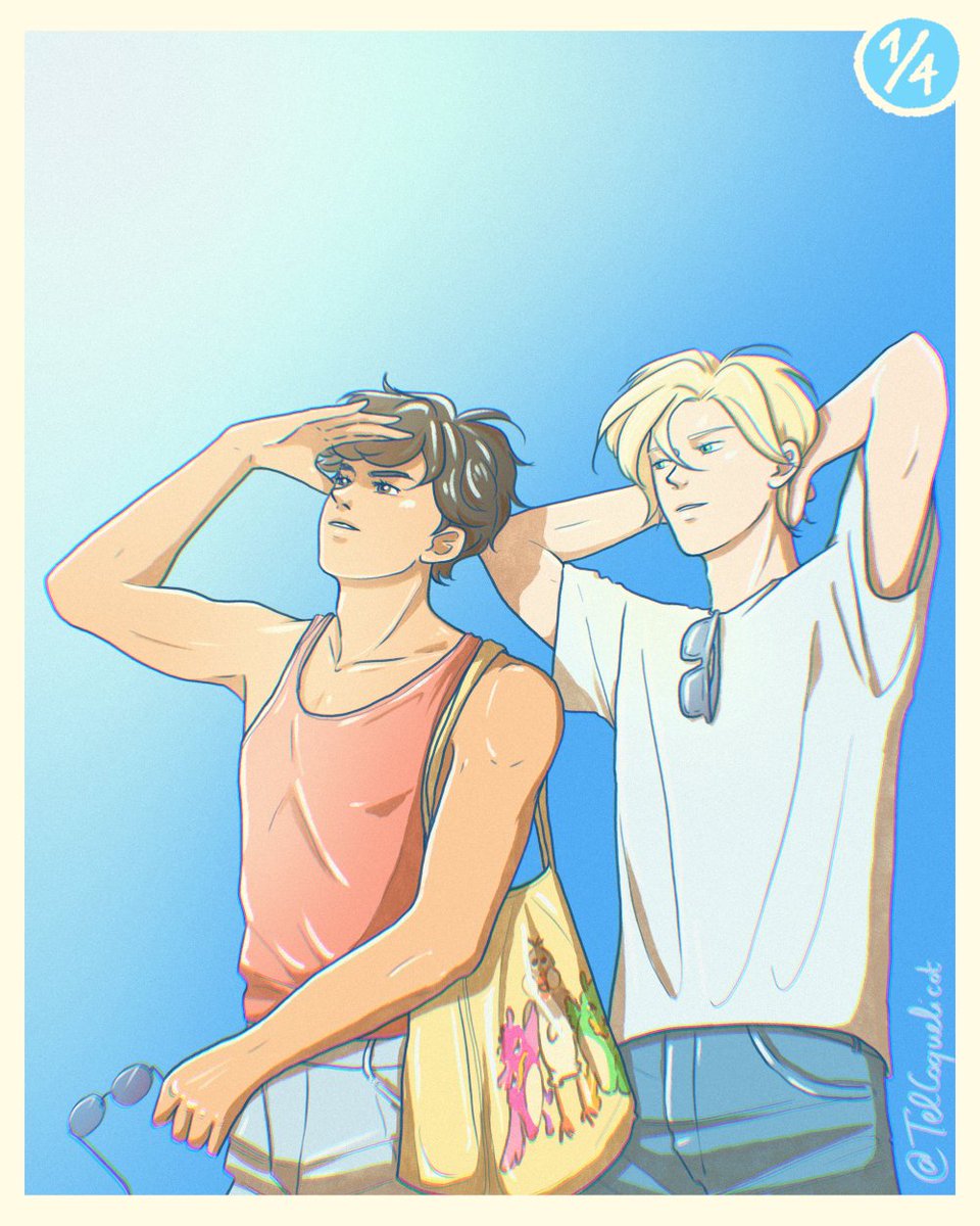 TelCoquelicot's tweet image. Here&apos;s the summer-themed asheiji mini story I spent way too much time on ☀
#BANANAFISH