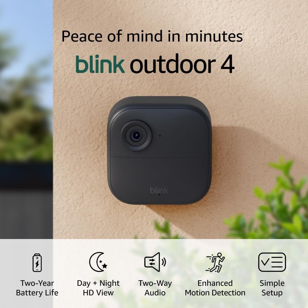 6GFashion's tweet photo. Blink Outdoor 4 (newest model), Wireless smart security camera, two-year battery, 1080p HD day and infrared night live view, two-way talk – 4 camera system

🔥Price : $129.99

😱Discount (62%)

➡️Link : https://t.co/NQKo3p7sGB

#Ad #Amazon #Deals #smartsecuritycamera https://t.co/xAb9bRtOAc