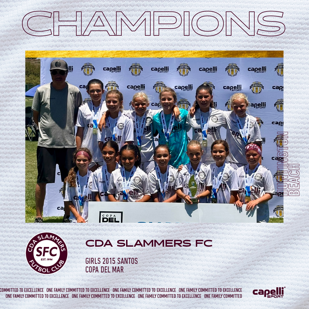 🥇 CHAMPIONS
⚽ CDA Slammers FC HB Girls 2015 Santos
🏟️ Copa Del Mar
#cdaslammersfc #cdaHUNTINGTONBEACH