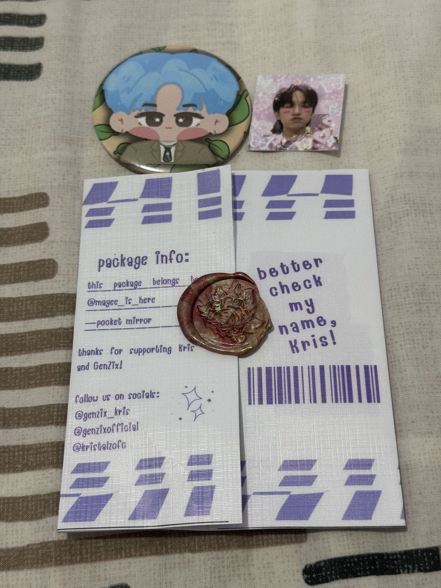 Thank you so much <a href="/kristalzofc/">KRIStalz Official ✨</a> <a href="/GenZix_Kris/">Kris ─ .✦</a> 
Packaging palang, kabog na! Napakacute and kikay ng pocket mirror pati ni fore. Labyu! 🫶🏻

One KRIStacular Year
#GenZix_Kris #GenZix #1YearWithKris