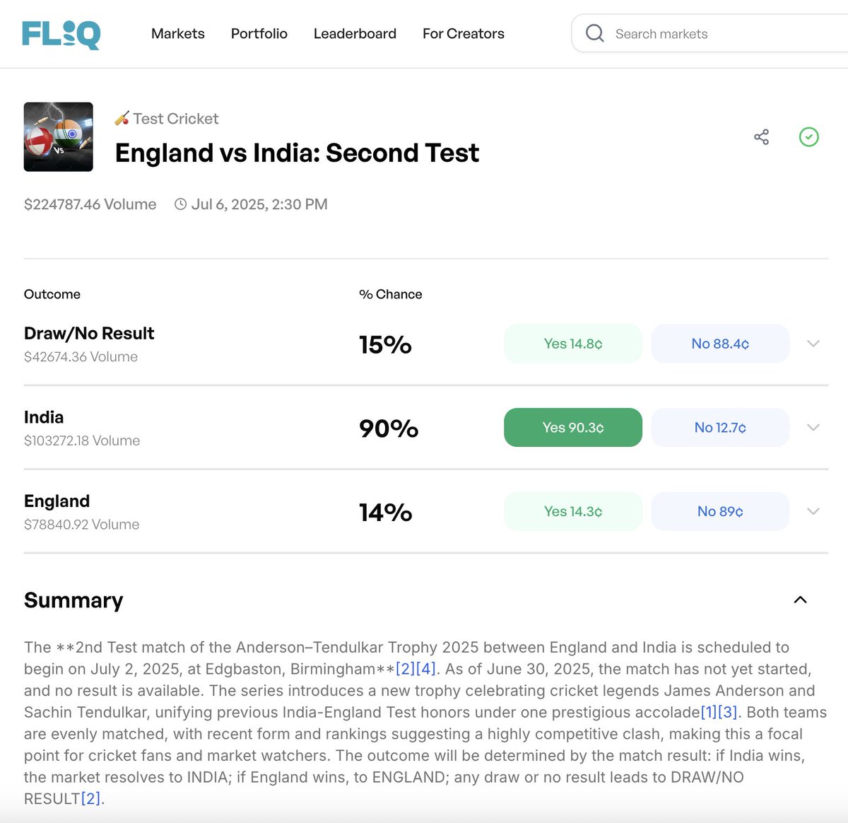 Surbhi Singh 🗿🌐 (@surbhibarar) on Twitter photo To the believers. To the ones who backed their conviction. 🫡
India wins the 2nd Test.
<a href="/ShubmanGill/">Shubman Gill</a> gets his first win as captain. 🇮🇳🔥
Called it early - only on <a href="/Aptos/">Aptos</a> x <a href="/predictonfliq/">Fliq Predictions 🗿🌐</a> 💥 To the believers. To the ones who backed their conviction. 🫡
India wins the 2nd Test.
<a href="/ShubmanGill/">Shubman Gill</a> gets his first win as captain. 🇮🇳🔥
Called it early - only on <a href="/Aptos/">Aptos</a> x <a href="/predictonfliq/">Fliq Predictions 🗿🌐</a> 💥