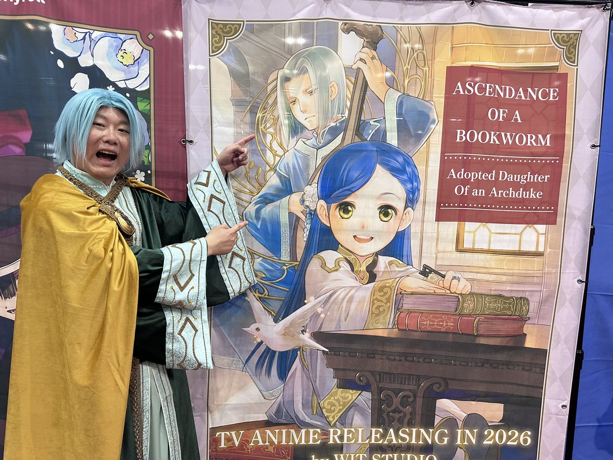 GregoryRich19's tweet image. Yesterday was so much fun! Had a blast at the Bookworm panel meeting the editor of @TOBOOKS and hearing about the new season from @WIT_STUDIO and visiting the @jnovelclub booth! More pics to come!
Cosplay made by @DereCos
#AnimeExpo2025 #AscendanceOfABookworm #本好きの下剋上