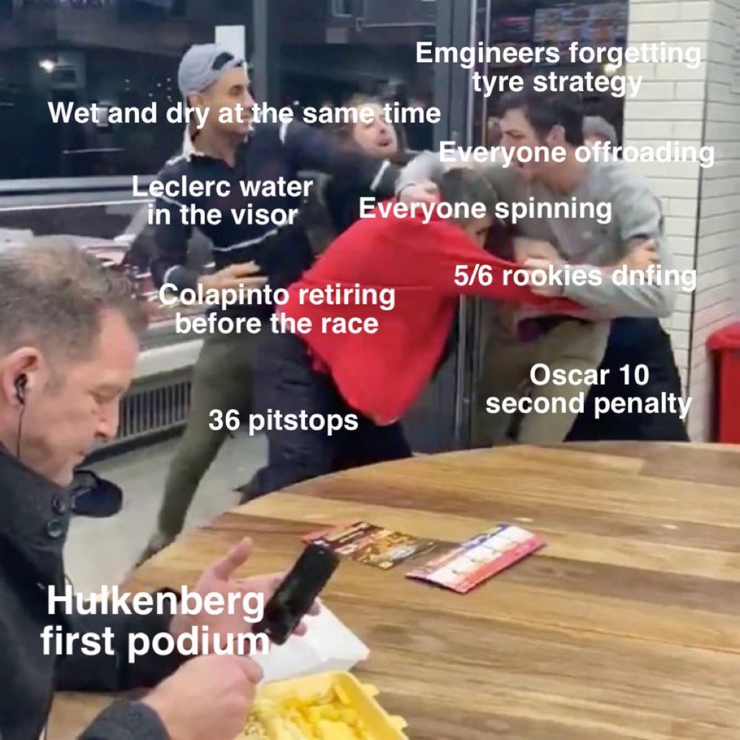 crying they experienced all this on their first race